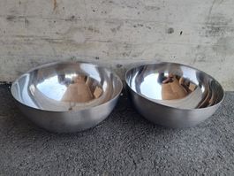 2x Schalen Edelstahl, IKEA BLANDA BLANK Schüssel 36cm