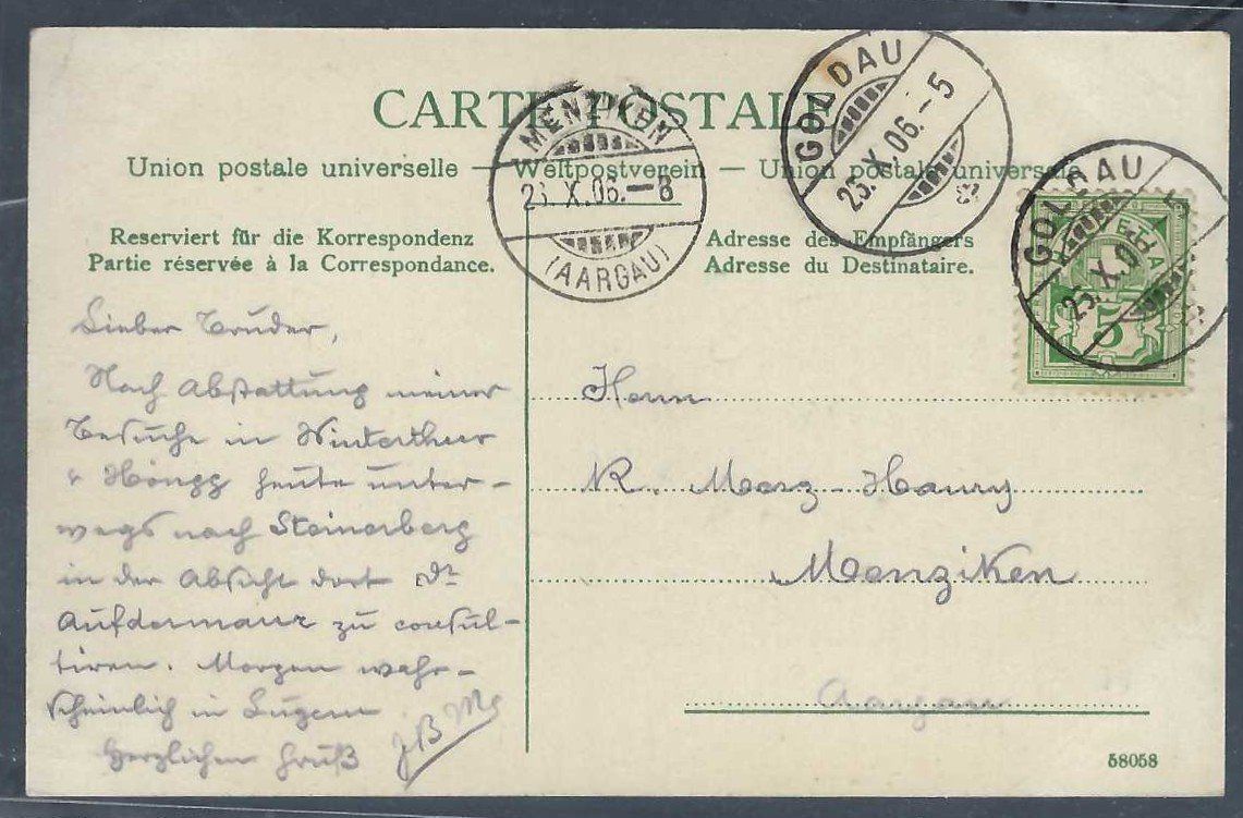 Ansichtskarten: Goldau. – Gebraucht aus Horw von SwissSteamMemories 1