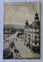 AK ZÜRICH, Bellevue, Quaibrücke, Tram mit Station, belebt