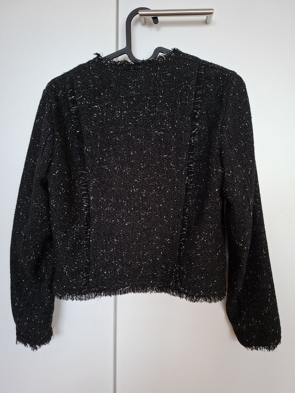 Jacken: Schwarze Tweedjacke mit Fransen - Gr. 34 – Gebraucht aus Rotkreuz von PrelovedPicks 4