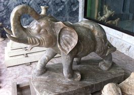Skulptur Elefant Stein Marmor Elephanten