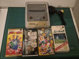 Super Famicom Console With Games - Rare Winter Find!