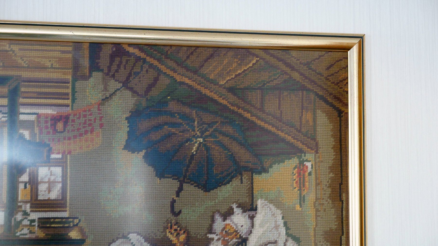 Poster & Bilder: Stickbild Der arme Poet mit Rahmen, 64x55cm – Gebraucht aus Ottoberg von Diamola 2