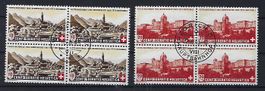 1943  Pro Patria Viererblocks gestempelt    15439