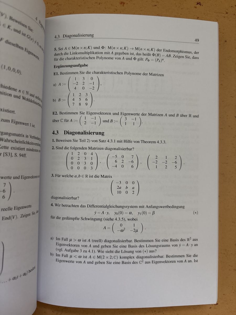 Libri: Lineare Algebra + Übungsbuch – Nuovo (secondo la descrizione) da Zürich venduto da del_gdm2 3