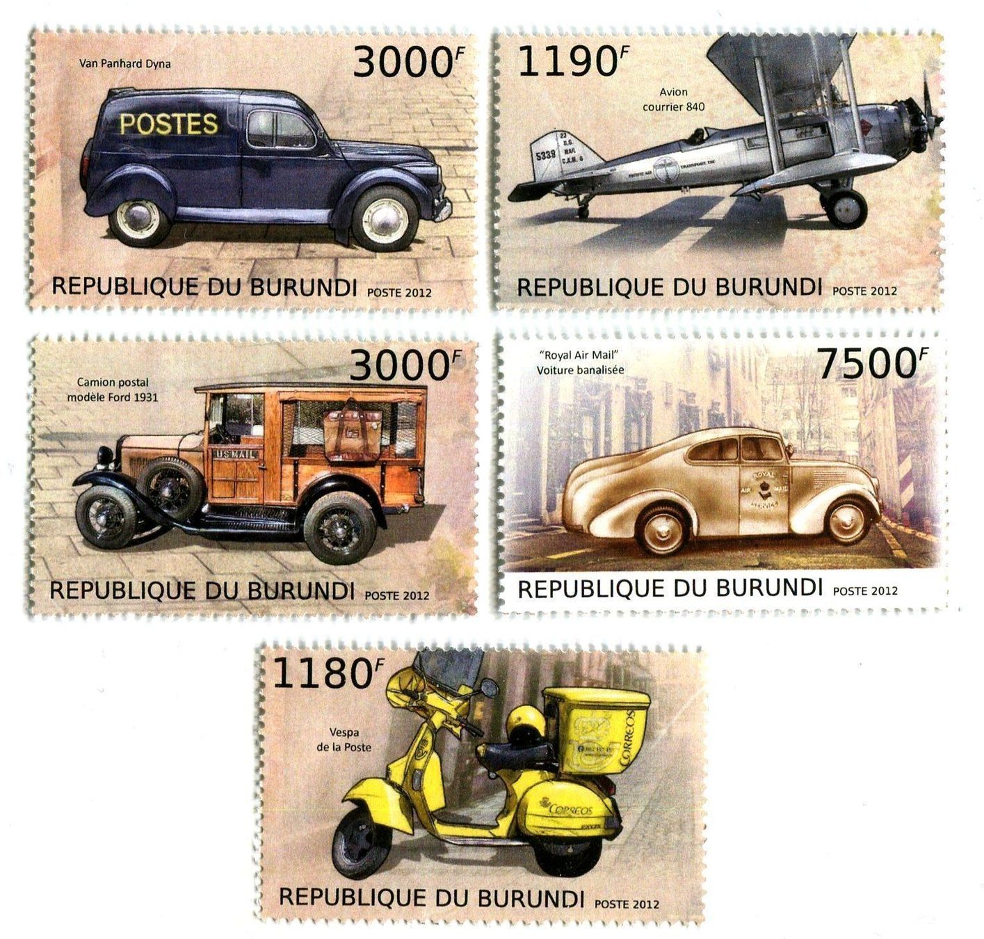 Alle Briefmarken: Briefmarken "Postauto". Burundi. – Neu und originalverpackt aus Basel von Butsch5