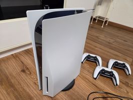 Playstation 5, 3x Controller, Laufwerk, Spider-Man, FIFA 23!