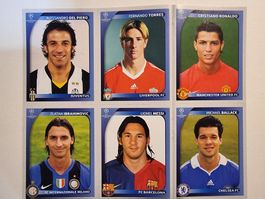 panini champions league 2008/09 messi,ronaldo, torres, etc