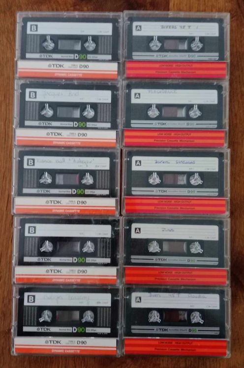 TDK D90 - Type I / 10 x cassettes MC - années 80' (Gebraucht) in Le ...