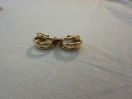 Ohrringe goldfarben mehrfach gebunden