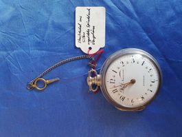 Taschenuhr Uhr Neveren Silber Vergoldet London Spindelwerk
