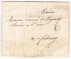 Lettre de CULLY pour Fribourg 3 DEC. 1824