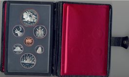 Kanada Canada Proof Set 1981 KM#PS1 7 Münzen im Originaletui