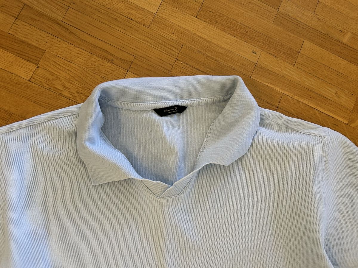 Massimo Dutti Magliette Polo: Massimo Dutti, polo coton, bleu ciel, taille Xl – Usato da Lausanne venduto da lavirgule 1