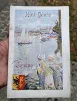 antik PROSPEKT Genf – Huit Jours à Genève FALTPLAN ETC.