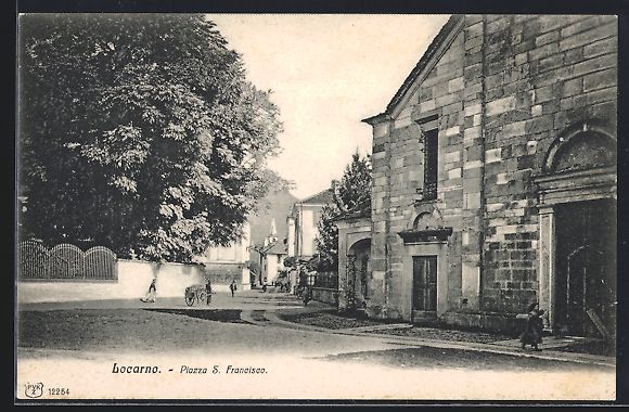 Cartoline postali: AK Locarno, Piazza S. Francisco – Usato da Berlin venduto da bartko-reher