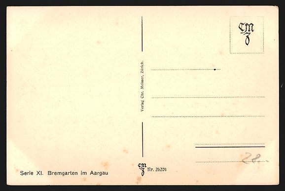 Cartoline postali: AK Bremgarten /AG, Strassenpartie – Usato da Berlin venduto da bartko-reher 1