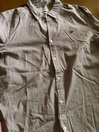 Herren Hemd Mustang gestreift Slim Fit braun weiss