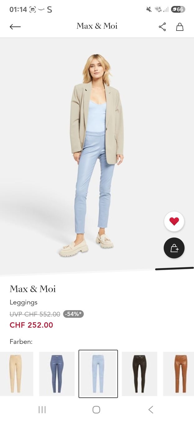Pantaloni: Trendige Leder Leggings in Hellblau, Grösse 34 – Nuovo (secondo la descrizione) da Bassersdorf venduto da Sanjam_s 5
