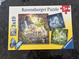Ravensburger Puzzle "Einhorn-Märchen" 3x49 Teile,