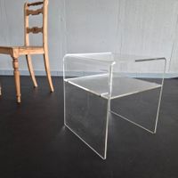 Acrylic Night-Stand. Nachttisch Beistelltisch Plexiglas