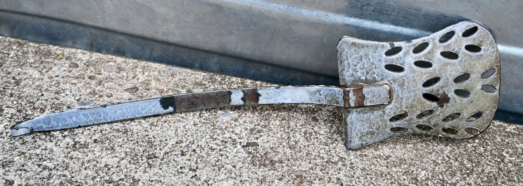Küchengeräte: Antiker Emaille Pfannenwender L 38cm – Gebraucht aus Pfaffhausen von mono_rec 4