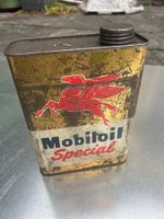Vintage Mobiloil Special 2liter Ölbehälter 50iger/60er