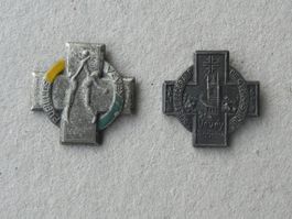 2 Sport Abzeichen Brosche Medaille Vevey VD Waadt ca.Jg.1925