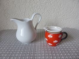 2 Porzellan Rahm/Milchkrügli