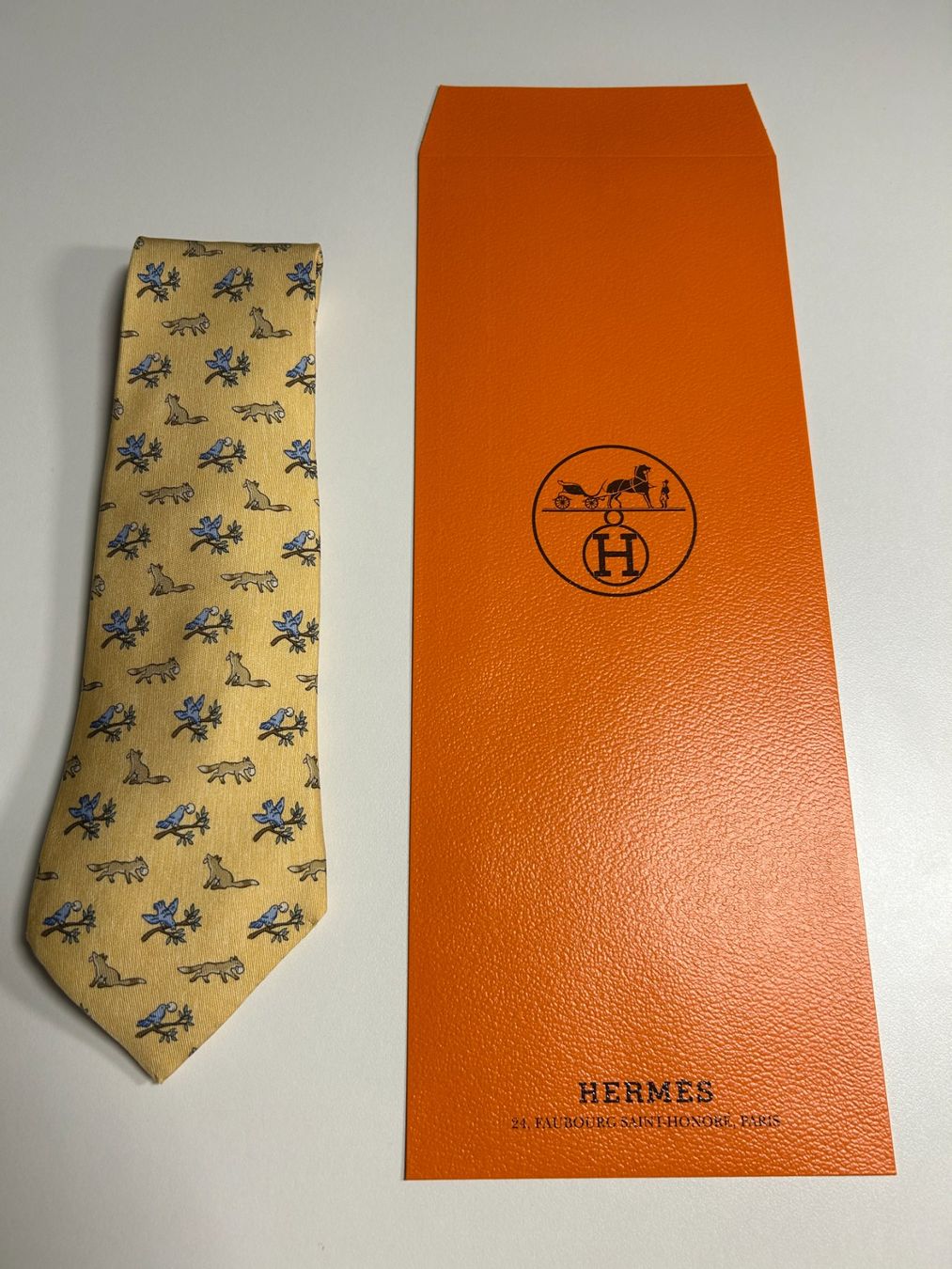 Hermès Krawatten: Hermès Vogel und Fuchs Krawatte – Neu (gemäss Beschreibung) aus Bern von kurtikobolt74