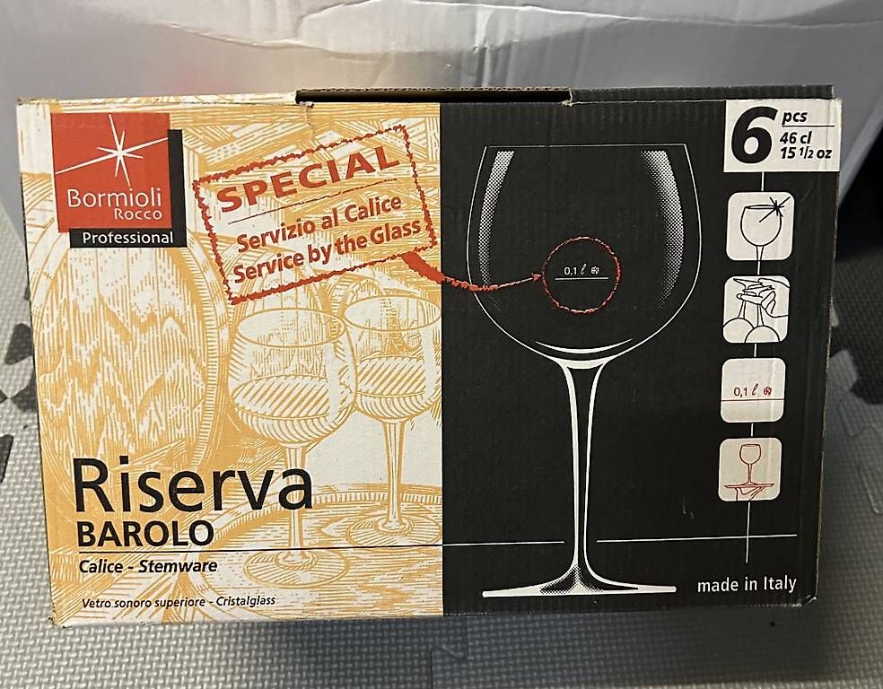 Bicchieri: BAROLO Riserva Gläser, Bormioli Rocco – Usato da Bern venduto da Thg0