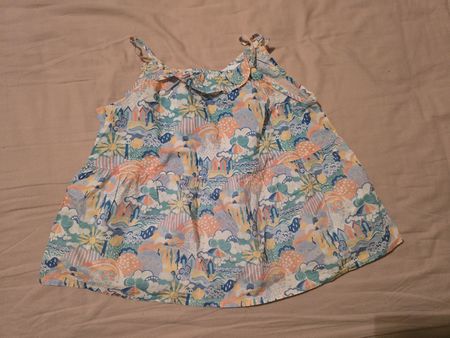 Bonpoint Girl's Summer Top, Size 8, Fun Pattern, Cute!
