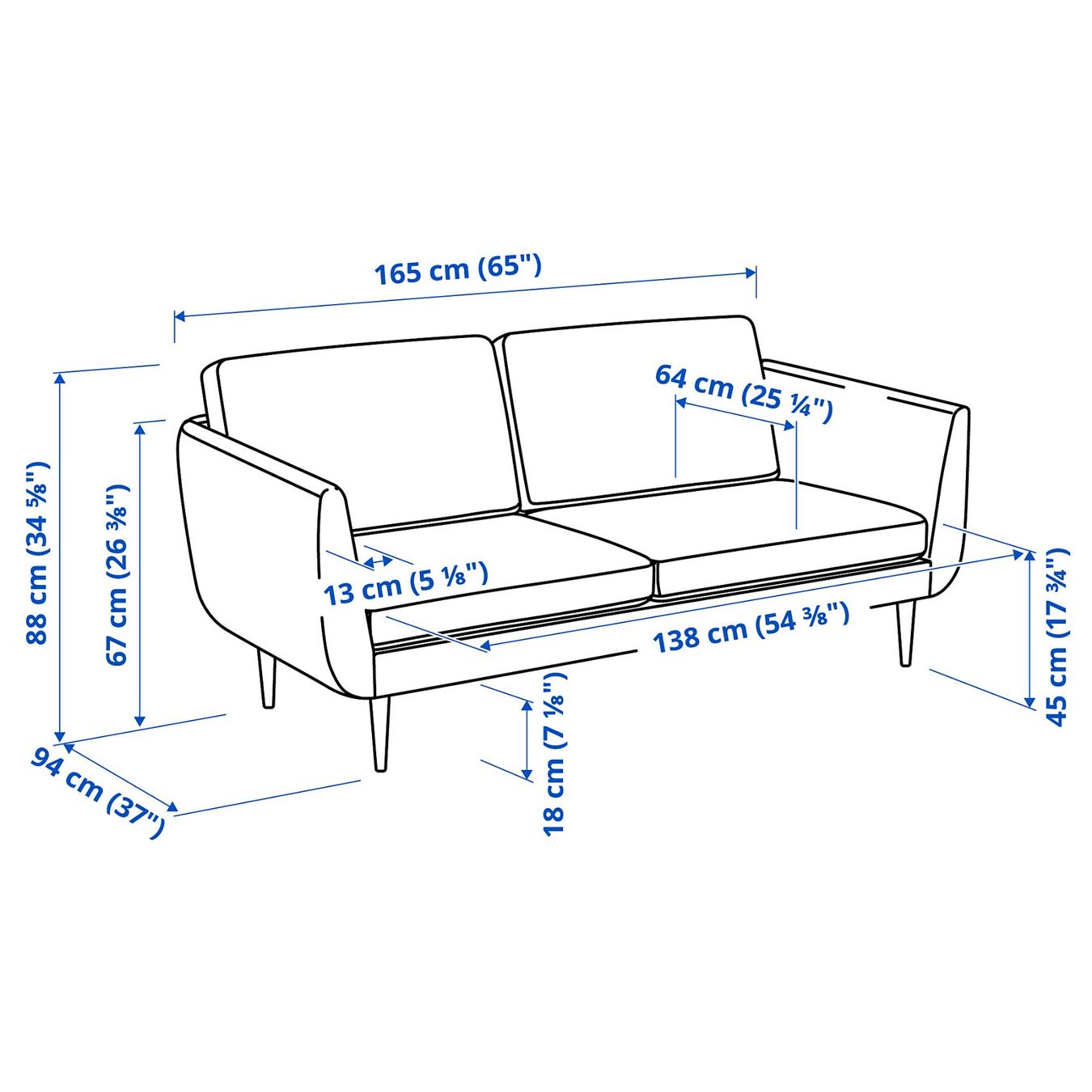 Ikea Sofas: IKEA SMEDSTORP 2er-Sofa, Viarp/beige/braun Eiche – Neu und originalverpackt aus Pratteln von IKEA_Pratteln 5