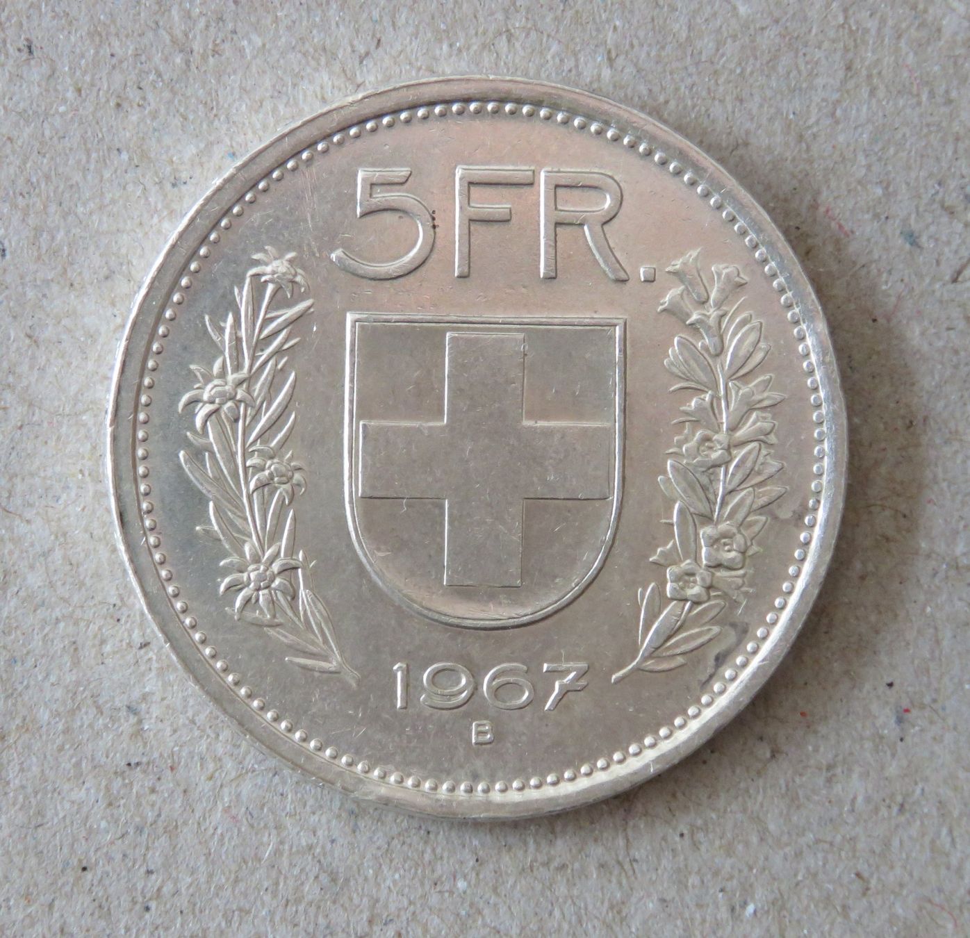 Tutti le monete: Fr. 5.-  1967  Silber – Usato da Kreuzlingen venduto da Koi4