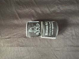 BLSD Box-Bandagen Schwarz 'Romans 8:31' - NEU