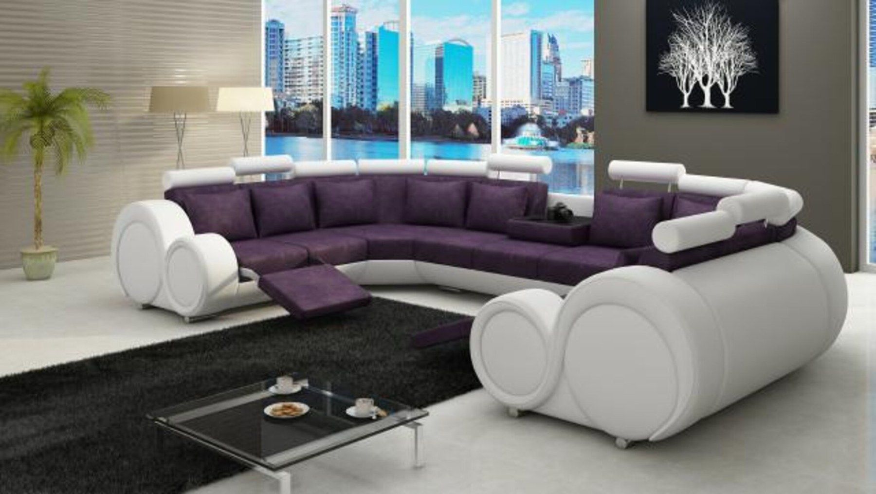 Divani: Ecksofa U Form Sofa Couch Polster Ecksofa Wohnlandschaft – Nuovo e nell'imballaggio originale da Zug venduto da jvmoebel-schweiz 6
