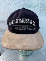 Vintage 90s Levi's Strap-Back Leather Brim and Wool Top