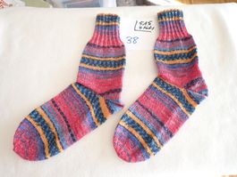 Handgestrickte Wollsocken  Gr.38  (515)