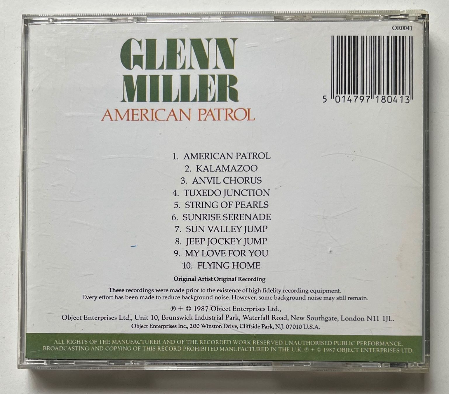 CDs: Glenn Miller / American Patrol – Gebraucht aus Näfels von rottabi 1
