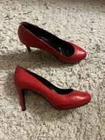 Rote Minelli Leder Pumps