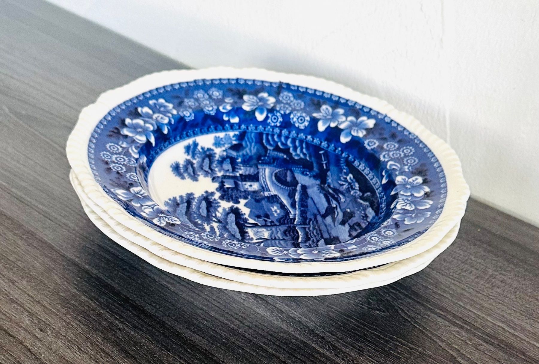Piatti: 3 Suppenteller 25cm - Copeland Spode - Blue Tower – Usato da Zürich venduto da brazerola 6