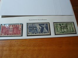 Satz Symbolische Bilder, Überdruck SdN 1938, sauber o