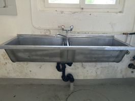 Doppelbecken Edelstahl Chromstahl Spülbecken 
