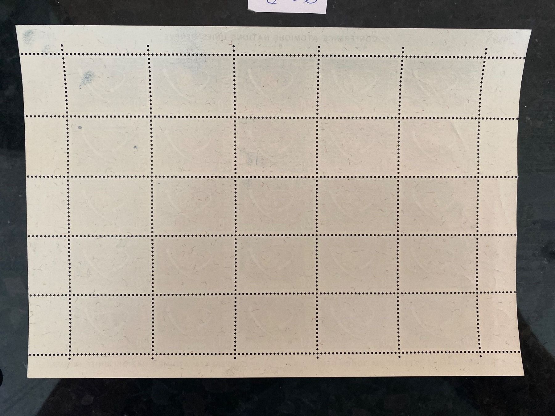 Alle Briefmarken: 1958 Bogen Nr. 338 postfrisch Frankaturware Atomkonferenz ** – Neu (gemäss Beschreibung) aus Wil SG von Chefsugus 3