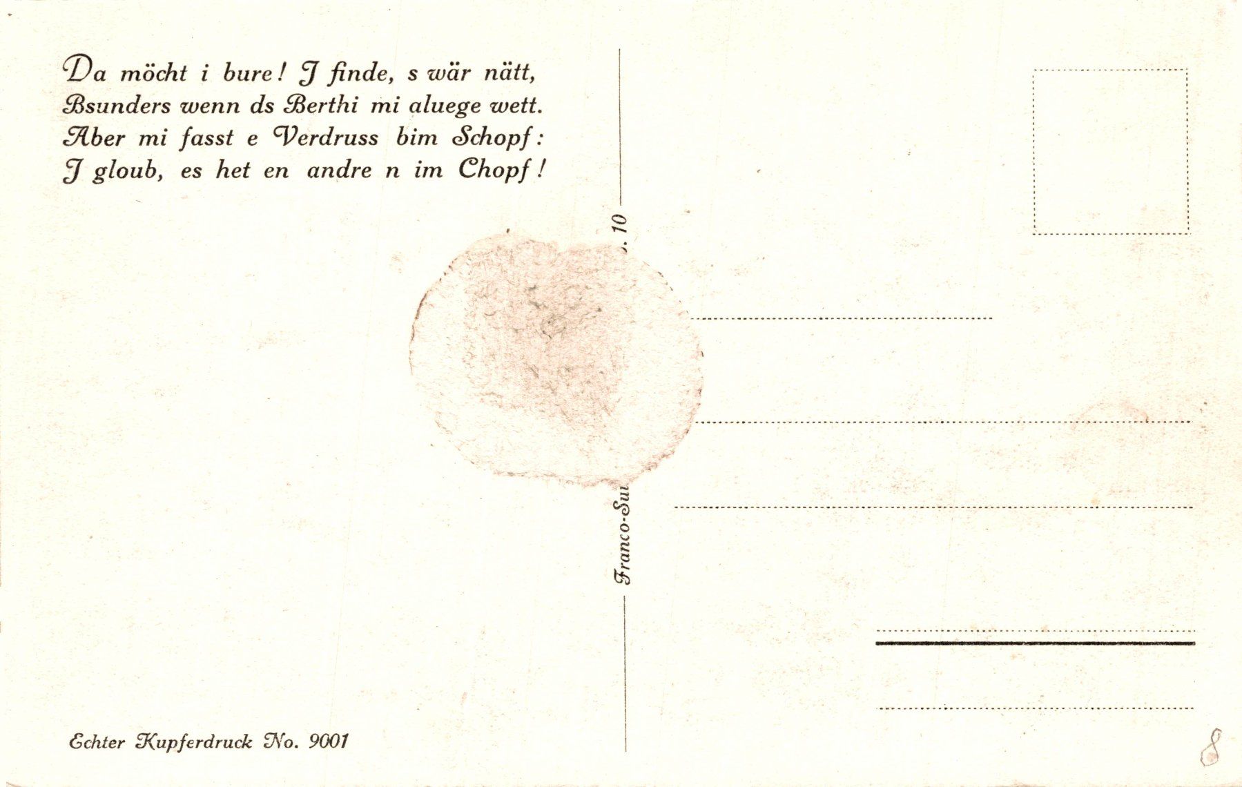 Cartoline postali: Berner Bauernhaus. "Do möcht i o bure!" – Usato da Bronschhofen venduto da Astore 1