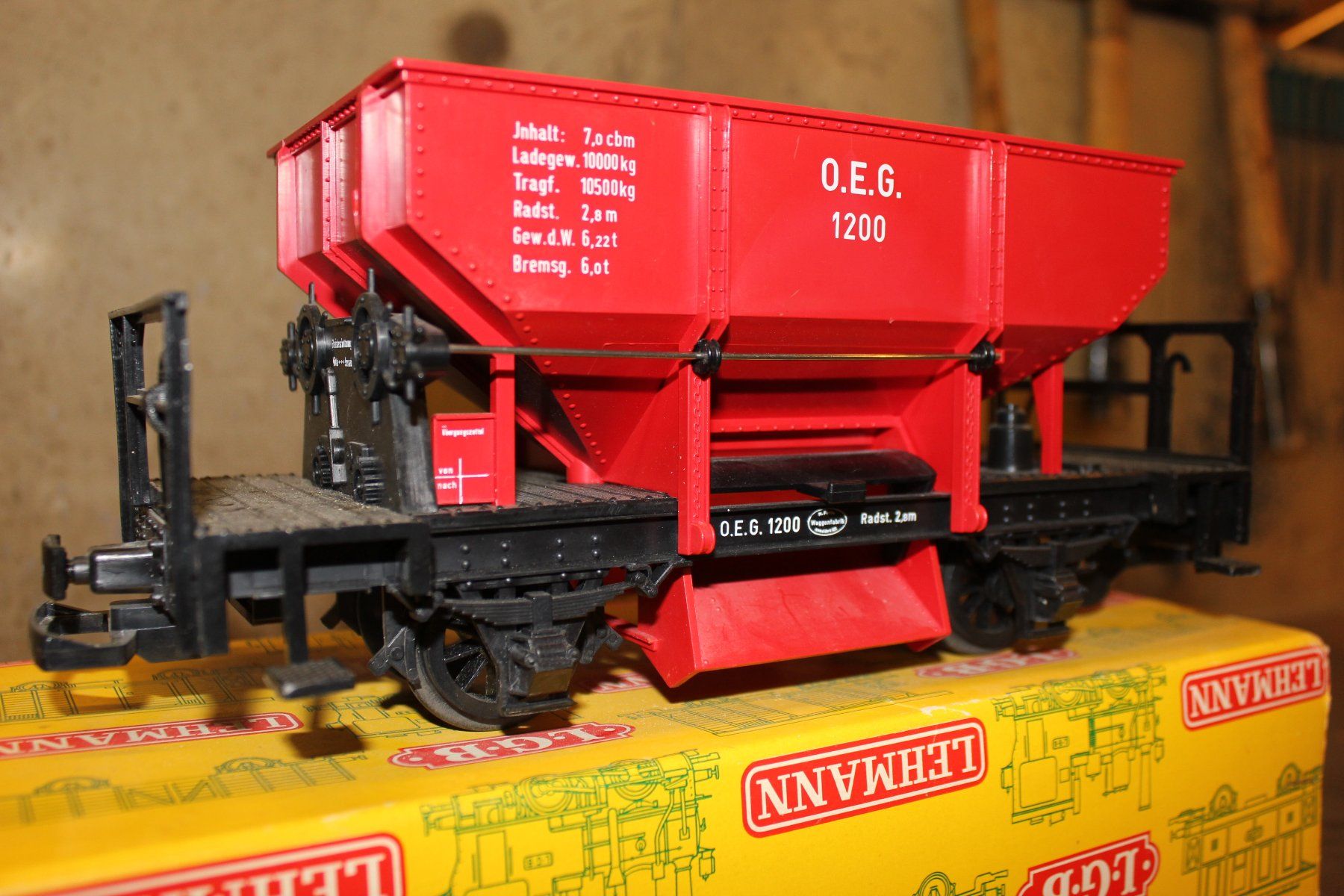 LGB Modellini di ferrovie: Schotterwagen – Usato da Alpnach Dorf venduto da Pitall