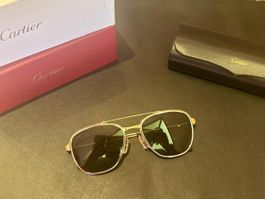 Original Cartier Sonnenbrille Gold Top Zustand mit Etui!