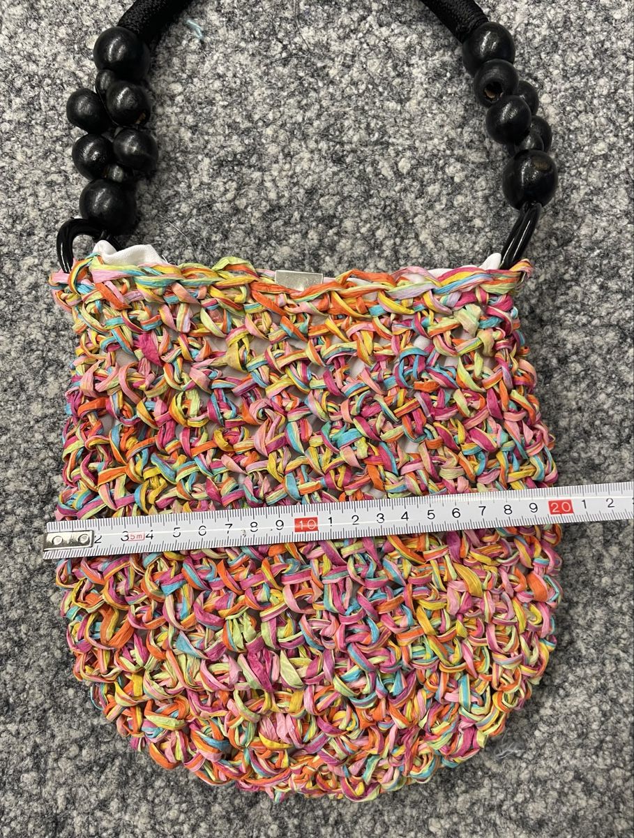 Borse da donna: Bunte  Sommer Tasche mit Perlenhenkel, – Nuovo e nell'imballaggio originale da Au ZH venduto da Jaggy4 4