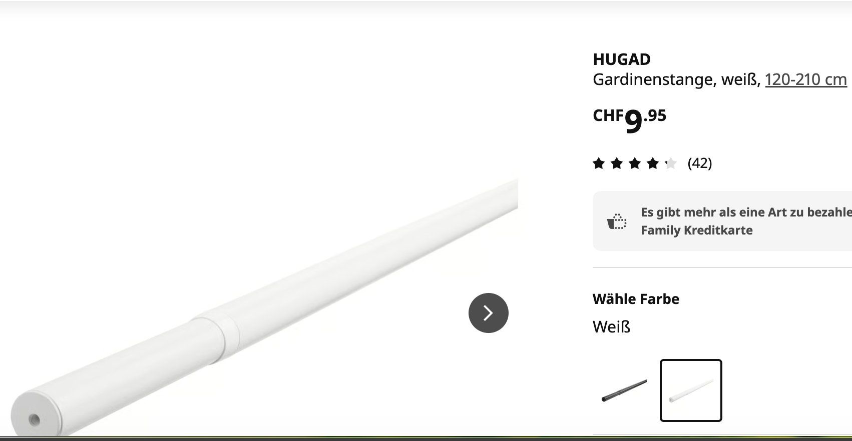 Tende: Vorhänge und Stangen SET von IKEA – Usato da Emmenbrücke venduto da lanfran 6