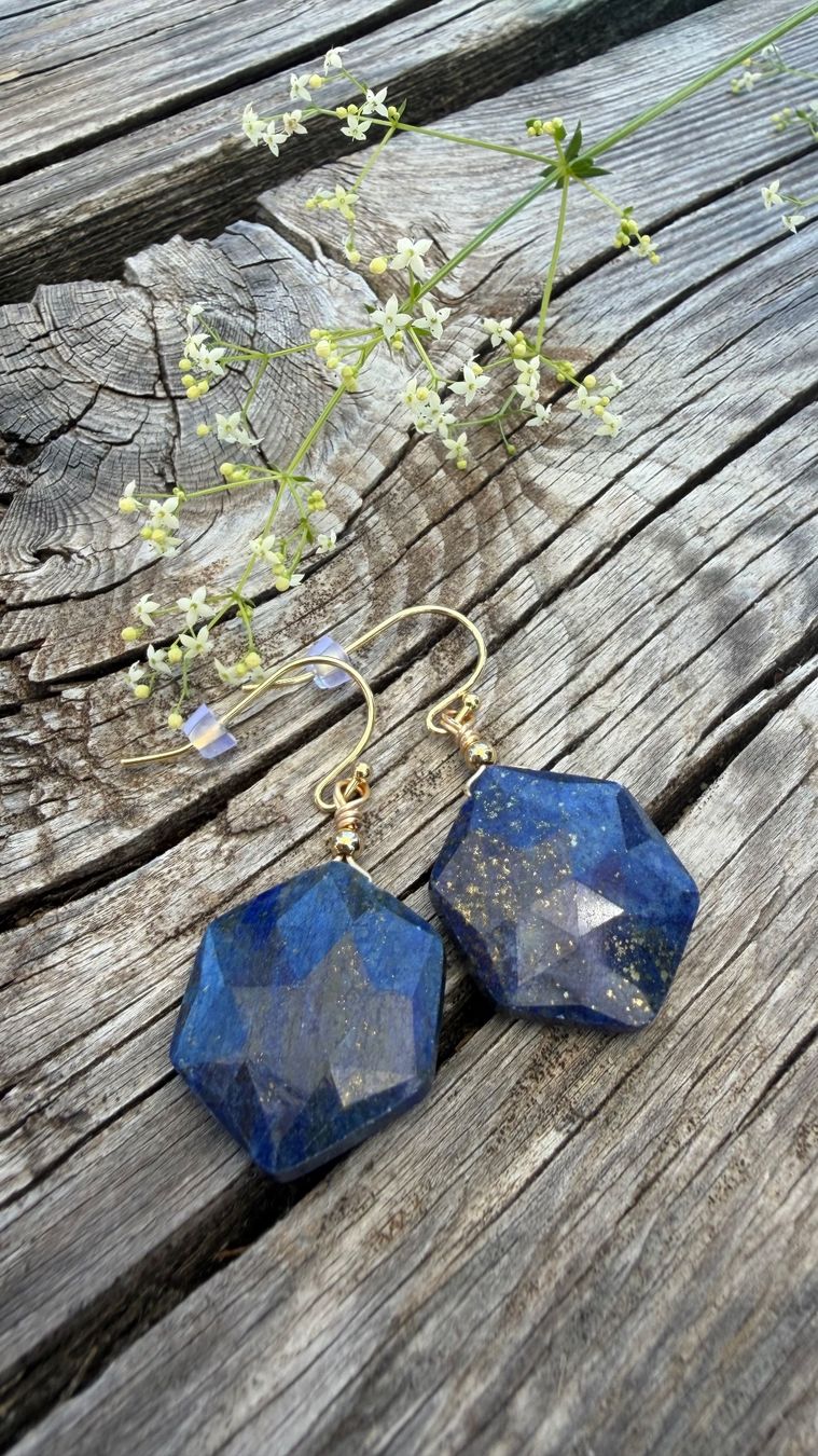 Orecchini pendenti & Orecchini a lobo: Edle Lapis Lazuli Ohrhänger vergoldet – Nuovo e nell'imballaggio originale da Rombach venduto da Ivreajewels 1